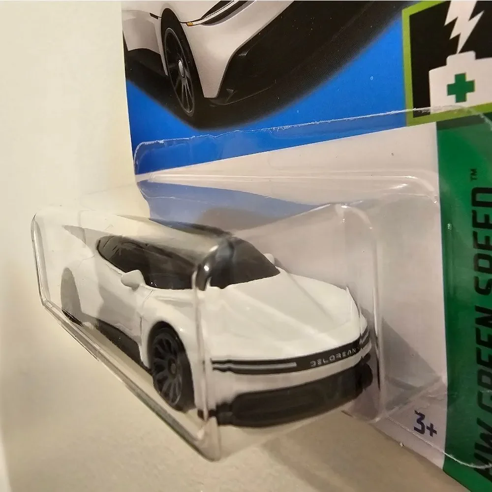 Hot Wheels Car Delorean Alpha 5 HW Green Speed Hotwheels New Electric Vehicle